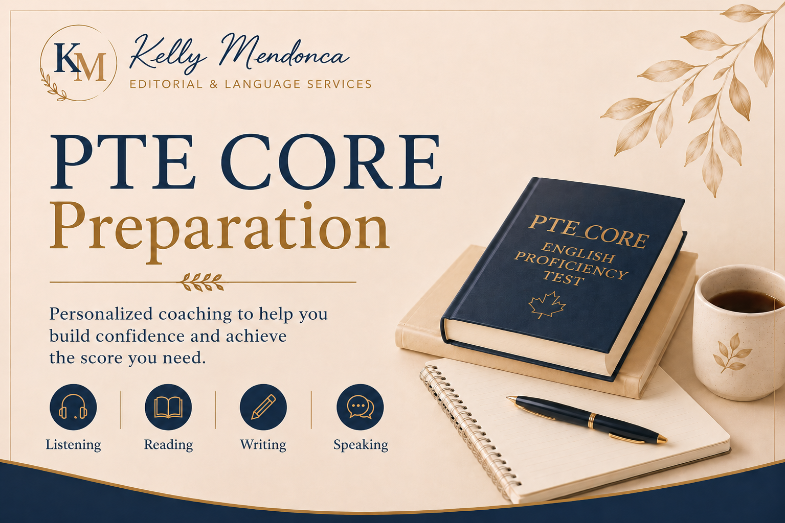 PTE Core Preparation coaching by Kelly Mendonca